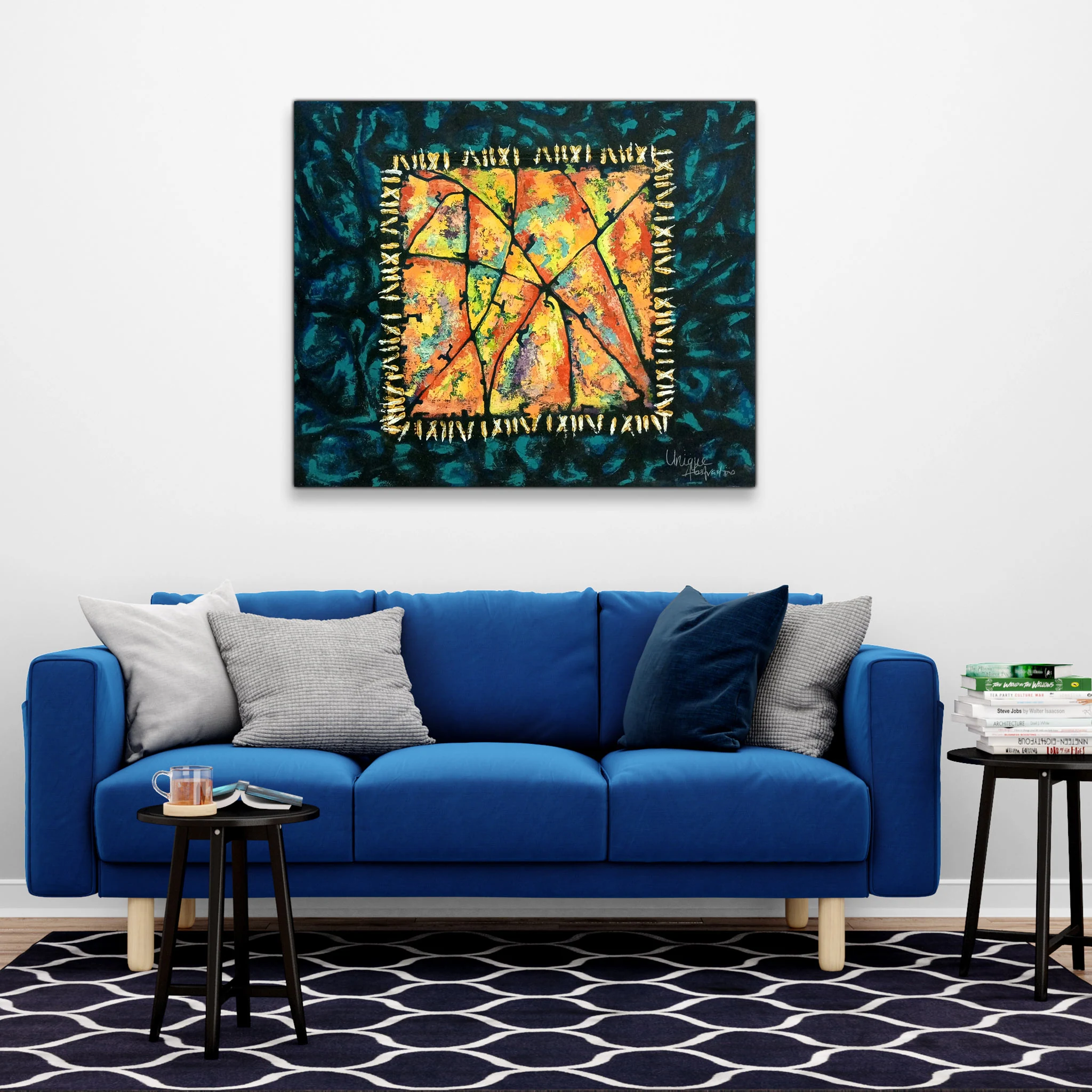 Ancient Roots by Esther Caesar shown in a room setting
