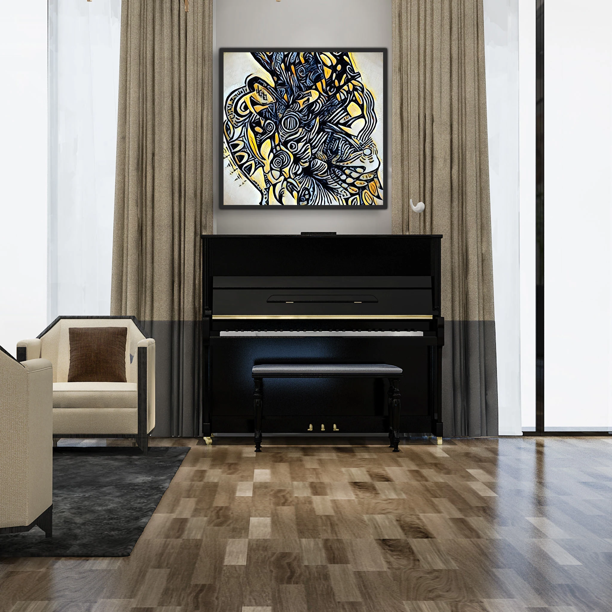 Enigma by Esther Caesar shown in a room setting
